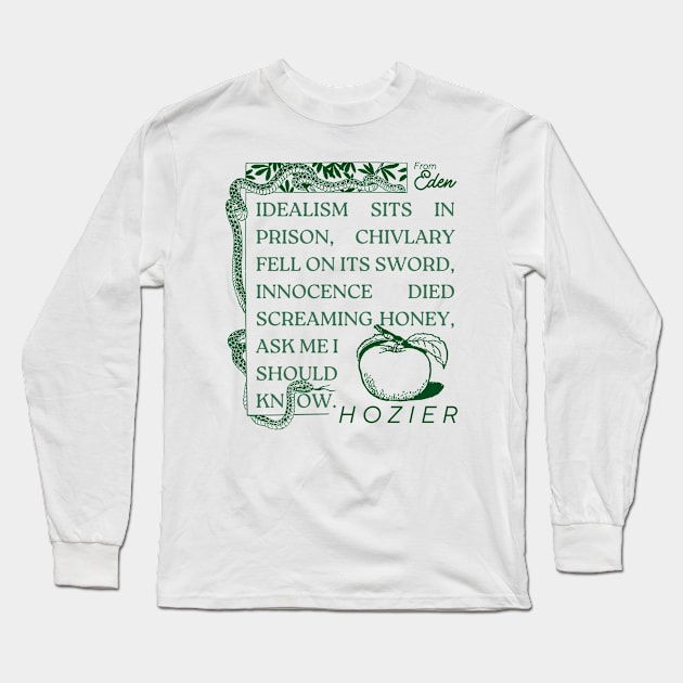 From Eden Hozier Design Long Sleeve T-Shirt by Sobre Alba